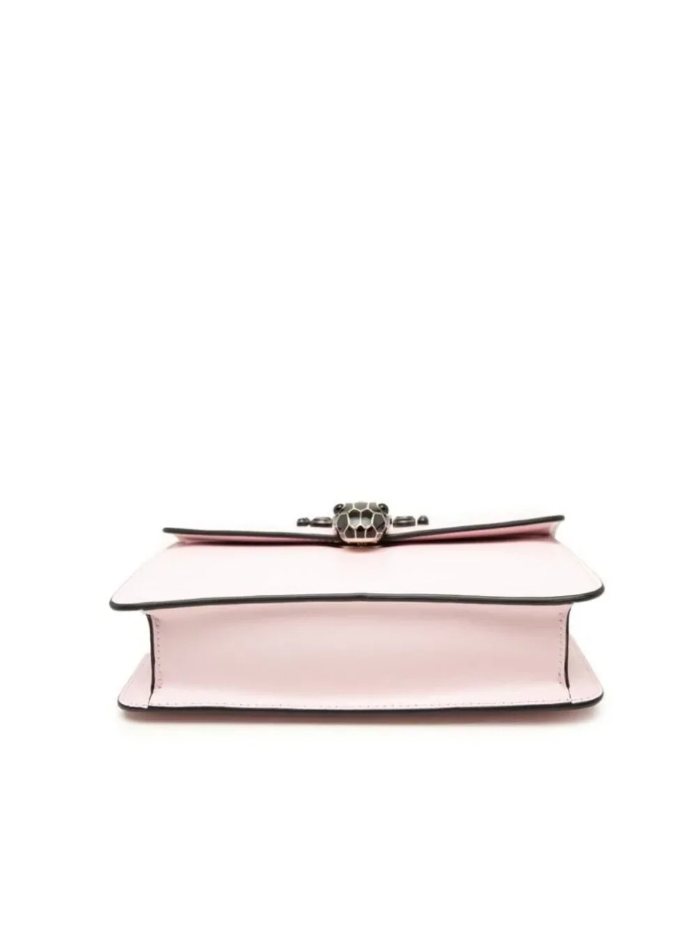 Bvlgari Serpenti Forever Bijou Crossbody Chain Shoulder Bag Pink Black Leather